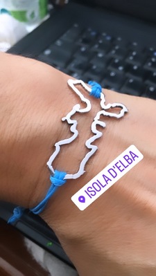 Pulsera Silueta de Acero Isla de Elba 