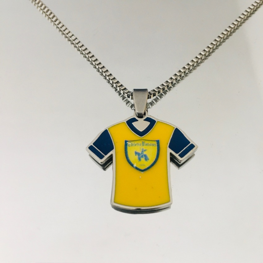 Colar com pendente de aço do Chievo Verona  