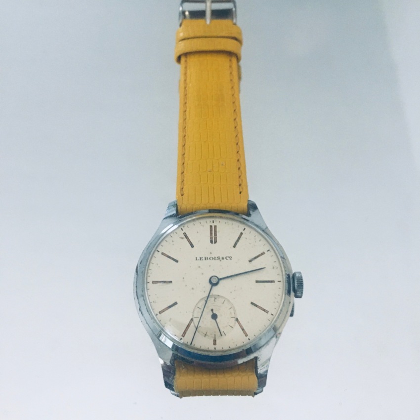 Lebois & Co manual winding steel watch  