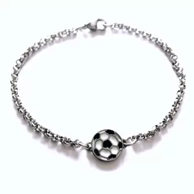 Pulseira de futebol em aço 