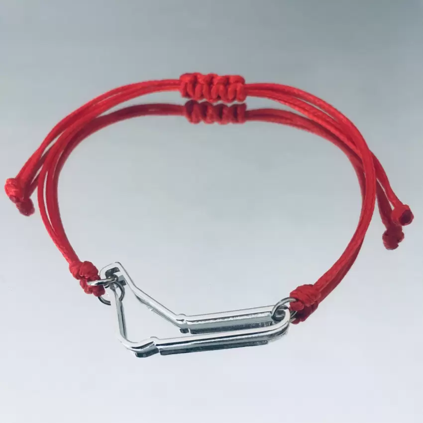 Pulseira de aço do circuito de Monza com cordão colorido à escolha  