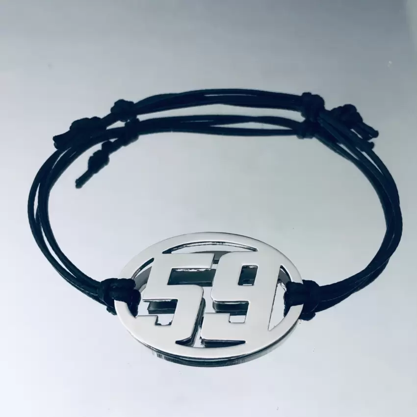 Pulseira número 59 em aço  