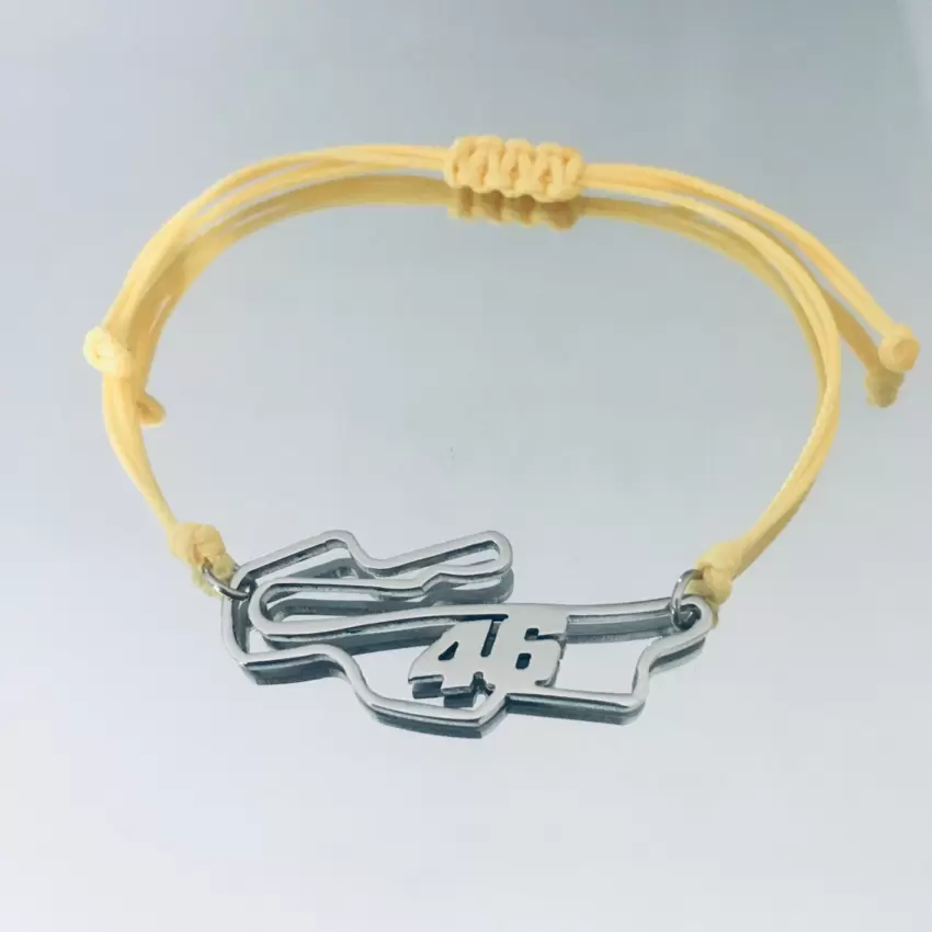 Armband der Rennstrecke von Mugello mit 46 aus Stahl  