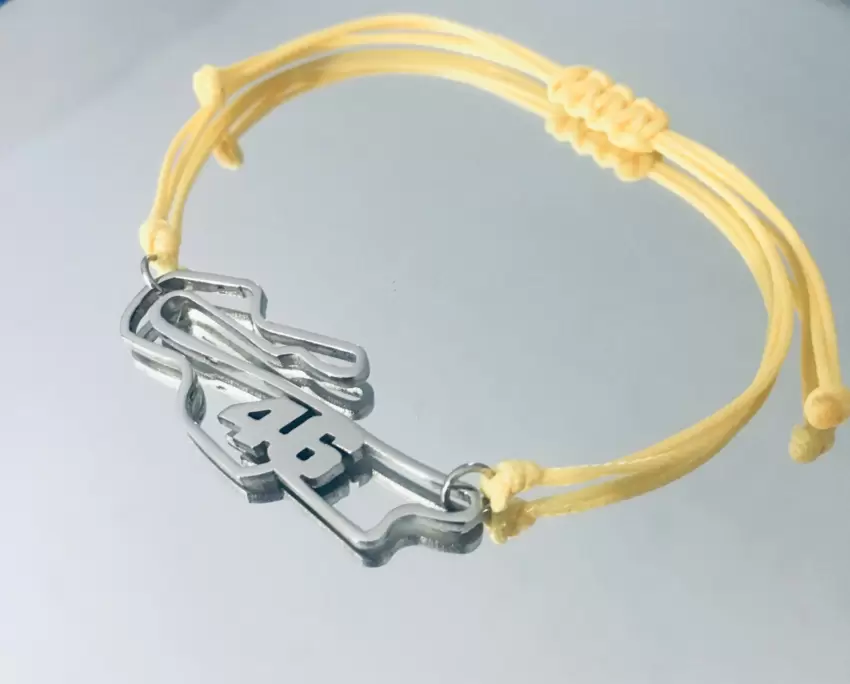 Armband der Rennstrecke von Mugello mit 46 aus Stahl  