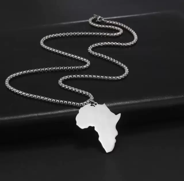 Ciondolo Africa in acciaio personalizzabile  