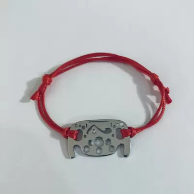 Bracciale Volante Formula 1 personalizzabile in acciaio con silhouette circuito di Montecarlo e diamante naturale 