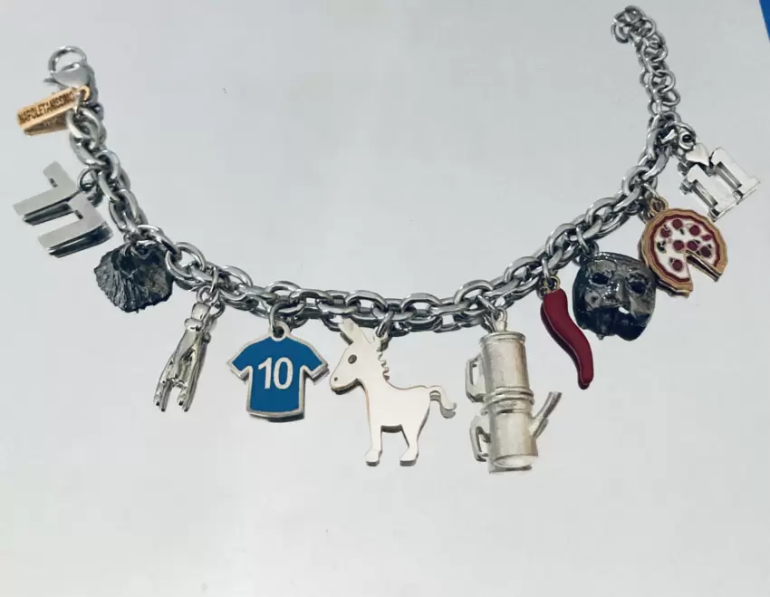 Bracciale charms Napoletanissimo versione 2024-2025 in acciaio  