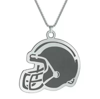  Collier en acier avec pendentif personnalisable en forme de casque de football américain 