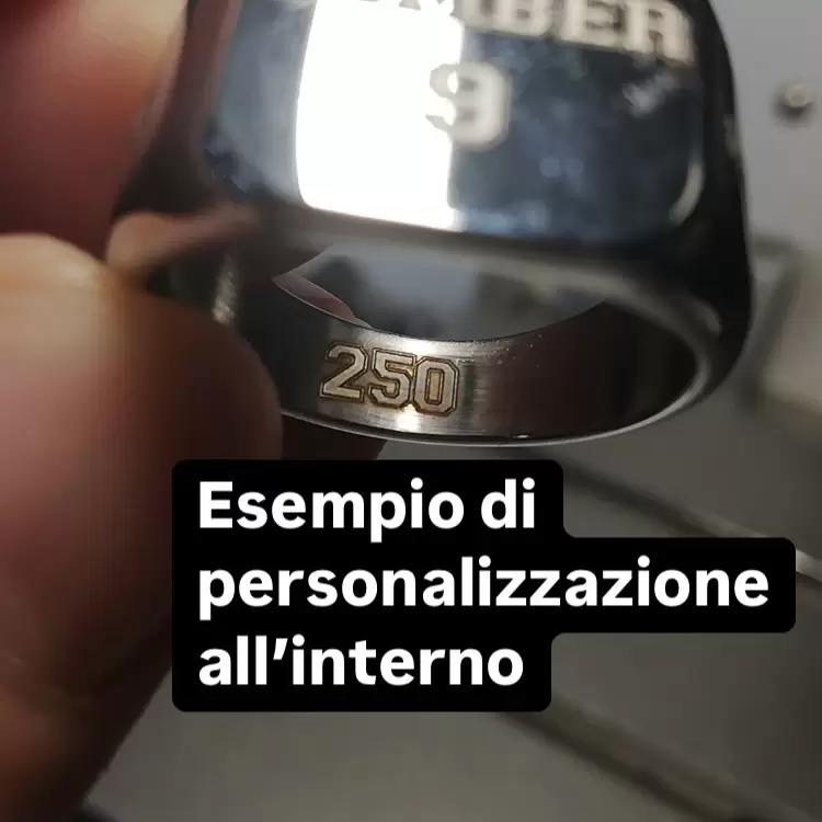 Anello chevalier del bomber in acciaio personalizzabile  