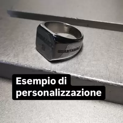 Anello chevalier del bomber in acciaio personalizzabile 