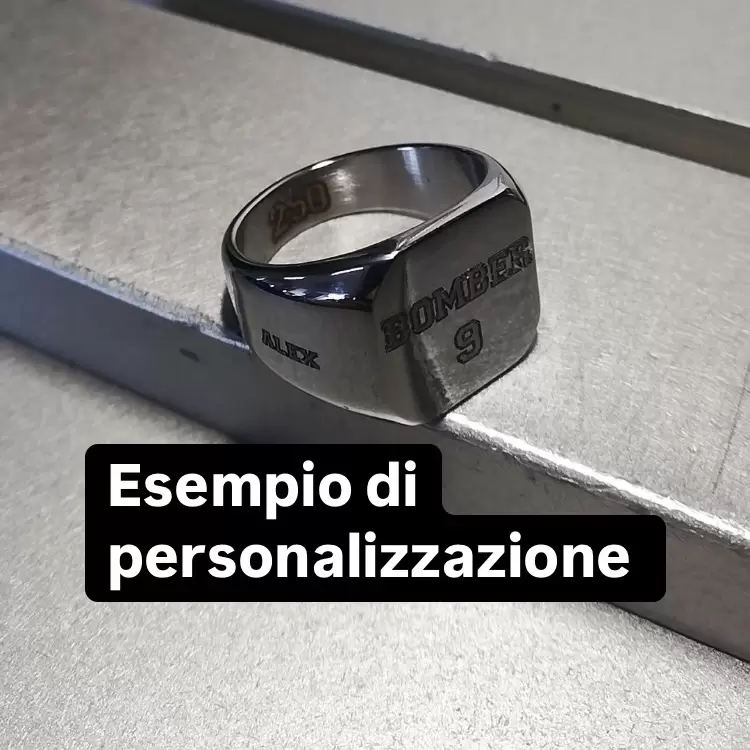 Anello chevalier del bomber in acciaio personalizzabile  