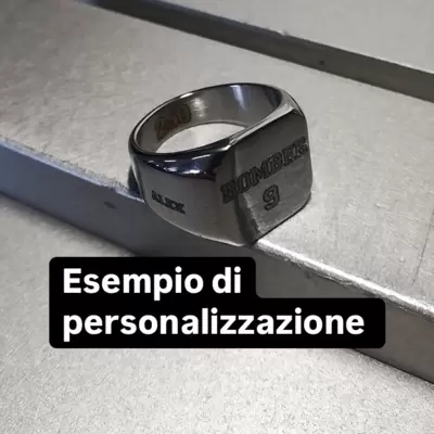 Anello chevalier del bomber in acciaio personalizzabile 