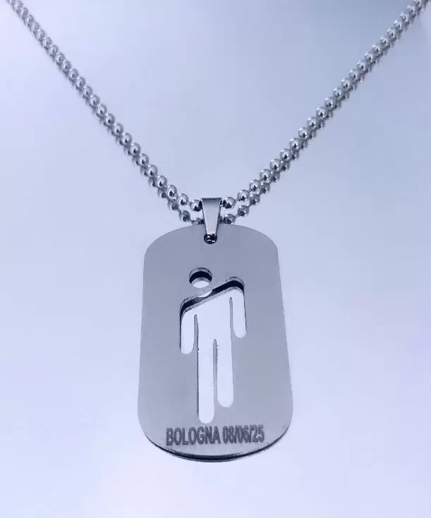 Stainless Steel necklace Blohsh tag plate Limited Edition personalized Bologna 08/06/2025  