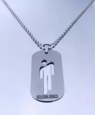 Stainless Steel necklace Blohsh tag plate Limited Edition personalized Bologna 08/06/2025 