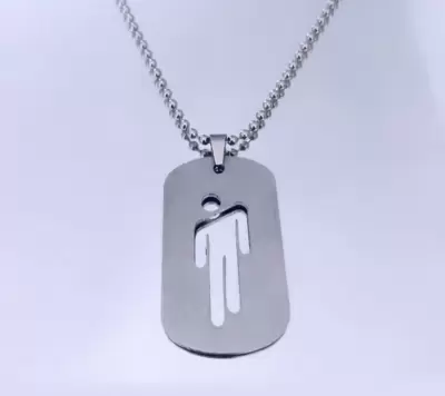 Customizable stainless steel Blohsh tag plate necklace 